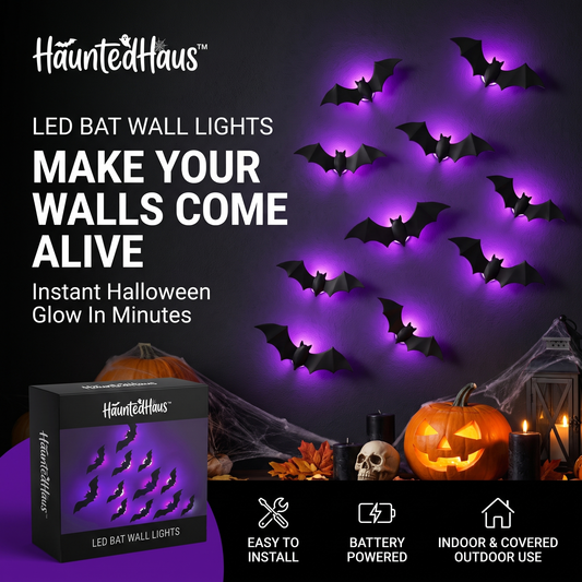 HauntedHaus™ LED Bat Wall Lights