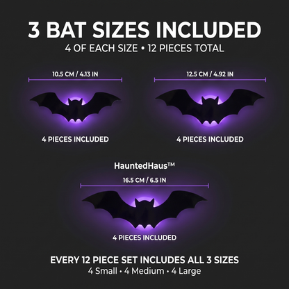 HauntedHaus™ LED Bat Wall Lights